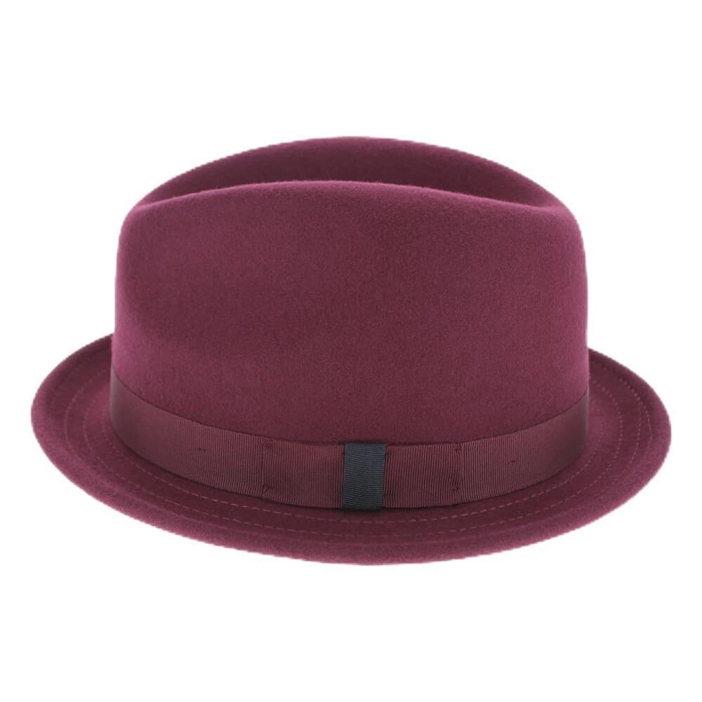 1922 Paine Stingy Brim Fedora US, Alpha, Small, Standard, Burgundy